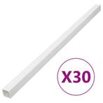 vidaXL Kabelgoot 100x40 mm 30 m PVC, Verzenden, Nieuw