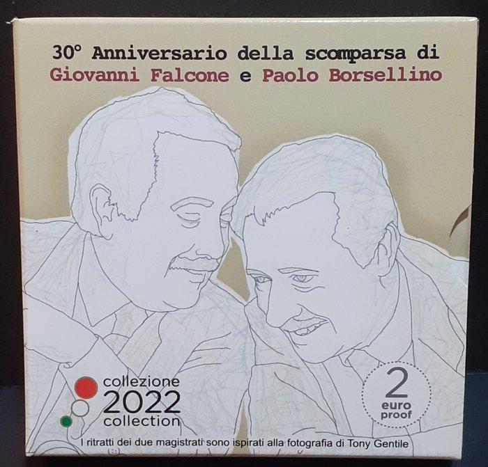 Italie. 2 Euro / 5 Euro 2022 Falcone e Borsellino +, Timbres & Monnaies, Monnaies | Europe | Monnaies non-euro