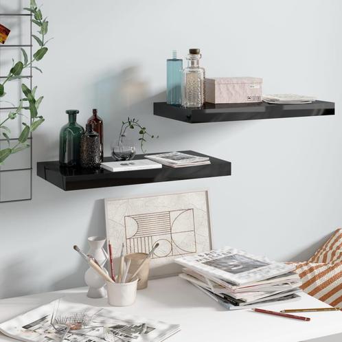 vidaXL Wandschappen zwevend 2 st 50x23x3,8 cm MDF hoogglans, Huis en Inrichting, Kasten | Wandmeubels, Nieuw, Verzenden