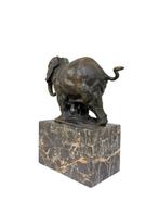 Figurine - Olifant - Bronze, Marbre