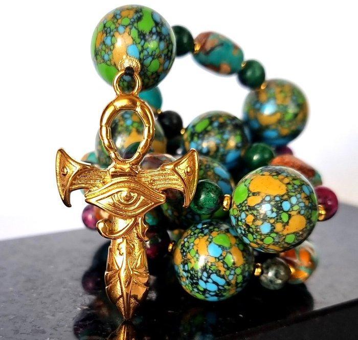 Turquoise - Rubis Zoïsite - Ketting - Divin et Royal -, Antiek en Kunst, Antiek | Boeken en Manuscripten