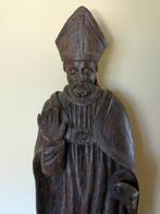 sculptuur, Scultura in legno di quercia policromo di un