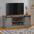 vidaXL Tv-meubel HALDEN 2 schuifdeuren 150x40x60 cm massief, Huis en Inrichting, Verzenden, Nieuw