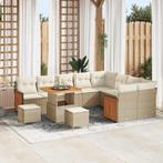 vidaXL Tuinbank Set 12 pcs Beige, Crème 80 x 80 x 71 cm poly, Tuin en Terras, Verzenden, Nieuw