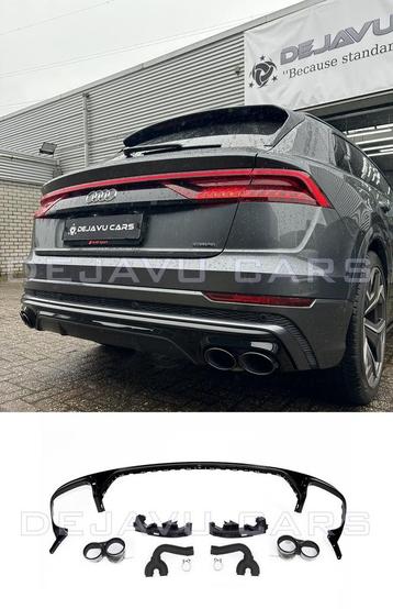 SQ8 Look Diffuser + Uitlaat tips voor Audi Q8 SUV S line SQ8 beschikbaar voor biedingen