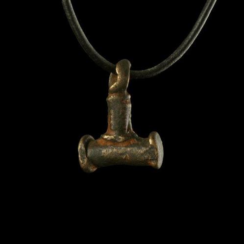 Viking periode Brons Thor hammer amulet hanger (Zonder, Handtassen en Accessoires, Antieke sieraden