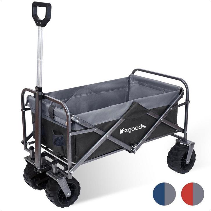 2dekans | LifeGoods Bolderkar - Opvouwbaar - tot 80KG - 94L, Tuin en Terras, Hand-tuingereedschap, Ophalen of Verzenden