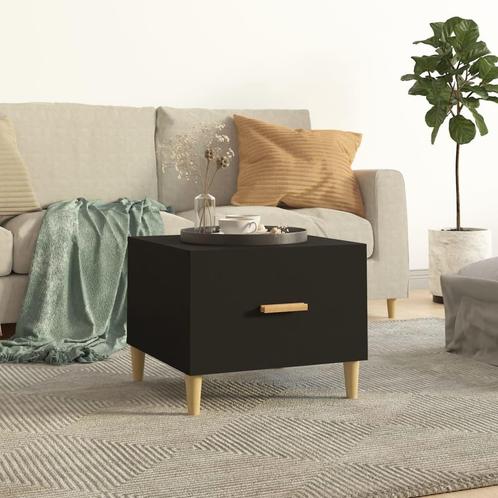 vidaXL Salontafel 50x50x40 cm bewerkt hout zwart, Huis en Inrichting, Tafels | Salontafels, Nieuw, Verzenden