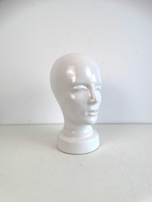 Parure de tête - Tête en céramique vintage à taille réelle., Antiquités & Art, Art | Objets design