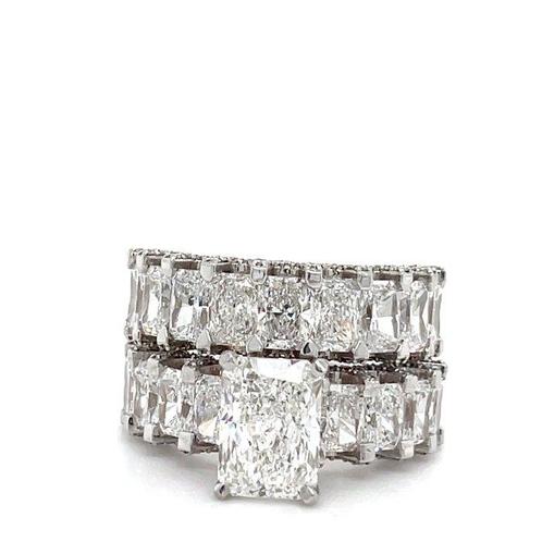Bague de fiançailles - 14 carats Or blanc - 12.20ct. tw., Handtassen en Accessoires, Antieke sieraden