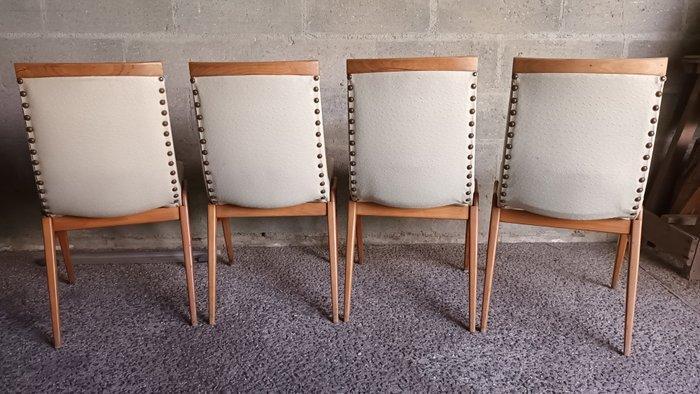 Stoel - Hout, Synthetisch leder - Vier stoelen, Antiquités & Art, Art | Objets design