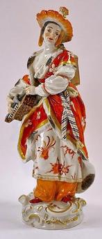 Meissen - Beeldje - Donna Malabarin con Ghironda -, Antiek en Kunst, Antiek | Glaswerk en Kristal