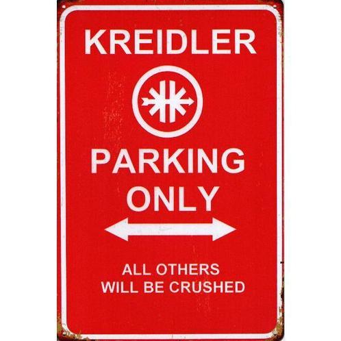 Wandbord reclamebord schild Kreidler Parking bord, Verzamelen, Retro, Huis en Inrichting, Verzenden