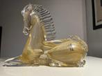 Formia - Beeldje - Horse raro con foglia d’oro - Muranoglas