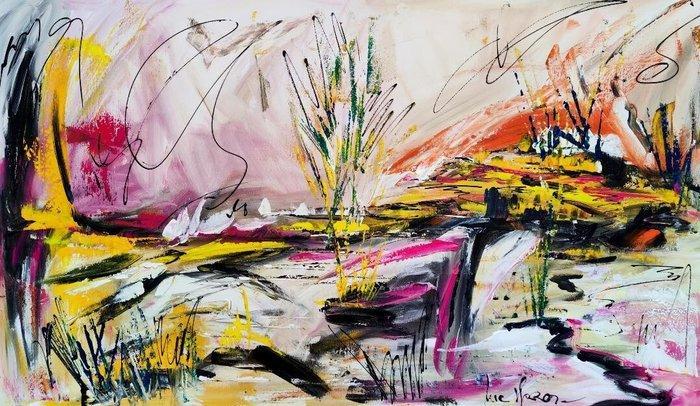 Luc Mora - Les barques roses - XXXL, Antiek en Kunst, Kunst | Schilderijen | Modern