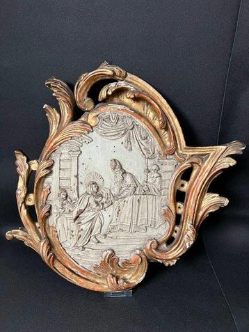 Reliëf, Présentation de Jésus au temple - 45 cm - Hout