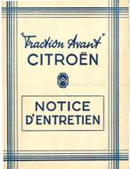 1950 CITROËN TRACTION AVANT INSTRUCTIEBOEKJE FRANS