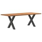 vidaXL Eettafel rechthoekig 220x90x74 cm massief eikenhout, Huis en Inrichting, Tafels | Eettafels, Verzenden, Nieuw