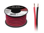2 x 1.00 mm zwart/rood op rol 10 meter 2-aderige kabel, Verzenden, Nieuw, Kabel of Snoer