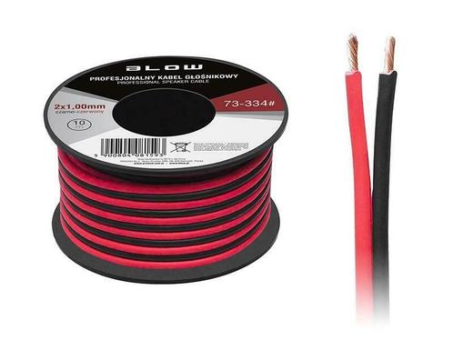 2 x 1.00 mm zwart/rood op rol 10 meter 2-aderige kabel, Bricolage & Construction, Électricité & Câbles, Envoi