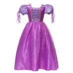 Prinsessenjurk - Prinses Rapunzel jurk - Glitter - Kleedje, Verzenden