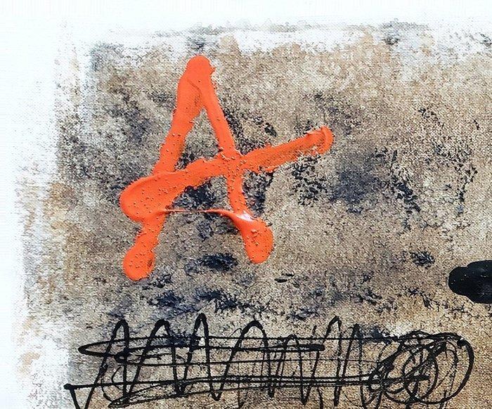 Albizen (1949) - The wall fall (Tribute to Tapies), Antiek en Kunst, Antiek | Overige Antiek