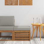 vidaXL Buiten Voetenbank Massief Acacia Hout Naturel, Tuin en Terras, Verzenden, Nieuw