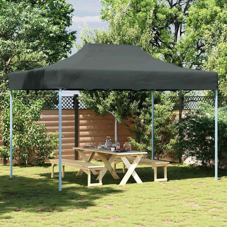 vidaXL Partytent inklapbaar 3x4 m staal antraciet, Tuin en Terras, Partytenten, Nieuw, Verzenden