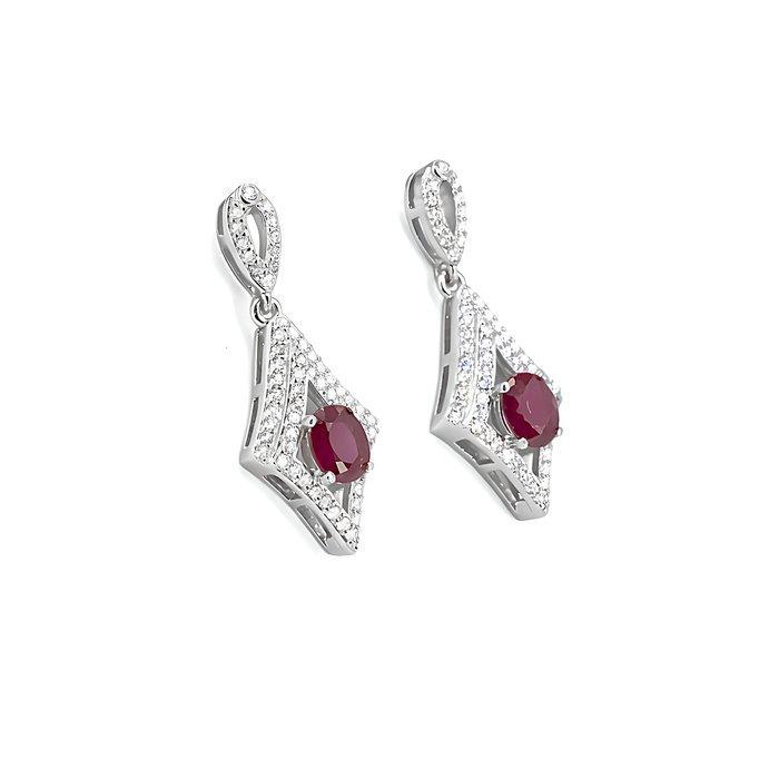 Zonder minimumprijs - Oorbellen Verguld Robijn - Topaas -, Handtassen en Accessoires, Oorbellen