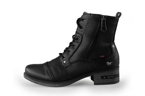 Mustang Veterboots in maat 38 Zwart | 5% extra korting, Kleding | Dames, Schoenen, Zwart, Gedragen, Overige typen, Verzenden