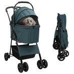 vidaXL Opvouwbare Huisdier Kinderwagen Groen 81 x 47 x 99 cm, Verzenden, Nieuw