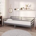 vidaXL Slaapbank met matras massief grenenhout grijs 90x200, Huis en Inrichting, Slaapkamer | Bedden, Verzenden, Nieuw