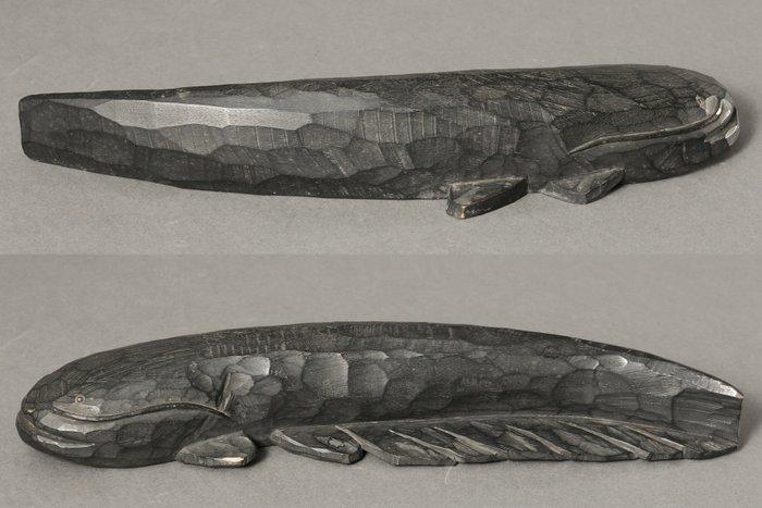 Catfish Sculpture by Yukio Nagasawa () - sculptuur Hout, Antiek en Kunst, Antiek | Overige Antiek