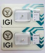 Zonder Minimumprijs - 2 pcs Diamant  (Natuurlijk)  - 0.34 ct, Handtassen en Accessoires, Edelstenen, Nieuw