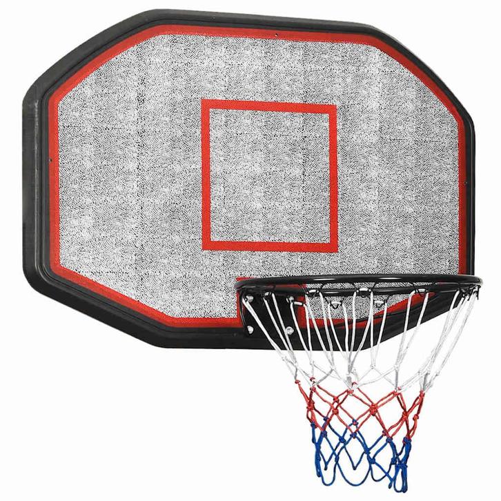 vidaXL Basketbalbord 109x71x3 cm polyetheen zwart, Sport en Fitness, Basketbal, Nieuw, Verzenden
