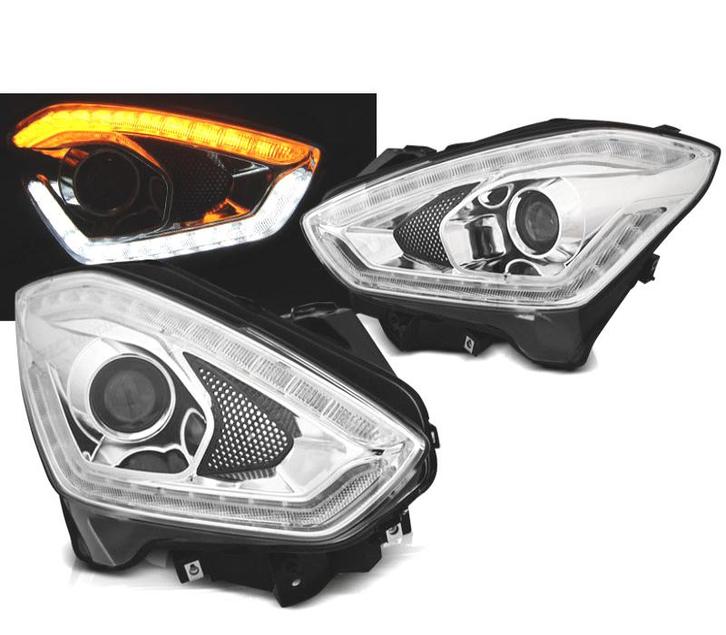 Phares Pour Suzuki Swift 17- Tube Light Drl Dynamique Chromé, Auto-onderdelen, Verlichting, Verzenden