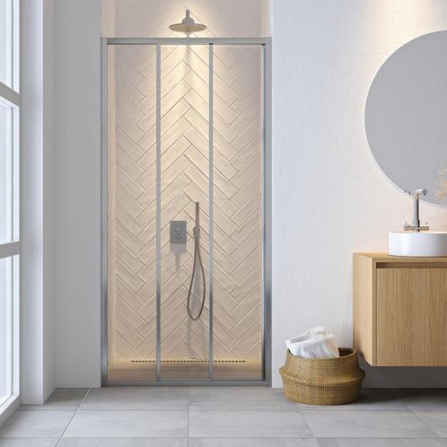 Schuifdeur Driedelig Sealskin Hooked 100x200 cm 6 mm Helder, Doe-het-zelf en Bouw, Sanitair, Douche, Nieuw, Ophalen of Verzenden