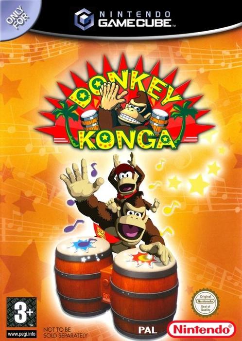 Donkey Konga met bonga controller (Nintendo Gamecube, Games en Spelcomputers, Games | Nintendo GameCube, Ophalen of Verzenden