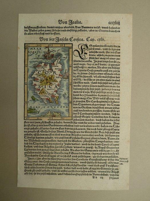 Frankrijk - Corsica; Sebastiaan Münster - Corsica -, Boeken, Atlassen en Landkaarten