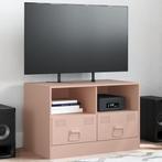 vidaXL Tv-meubel 67x39x44 cm staal roze, Verzenden, Nieuw