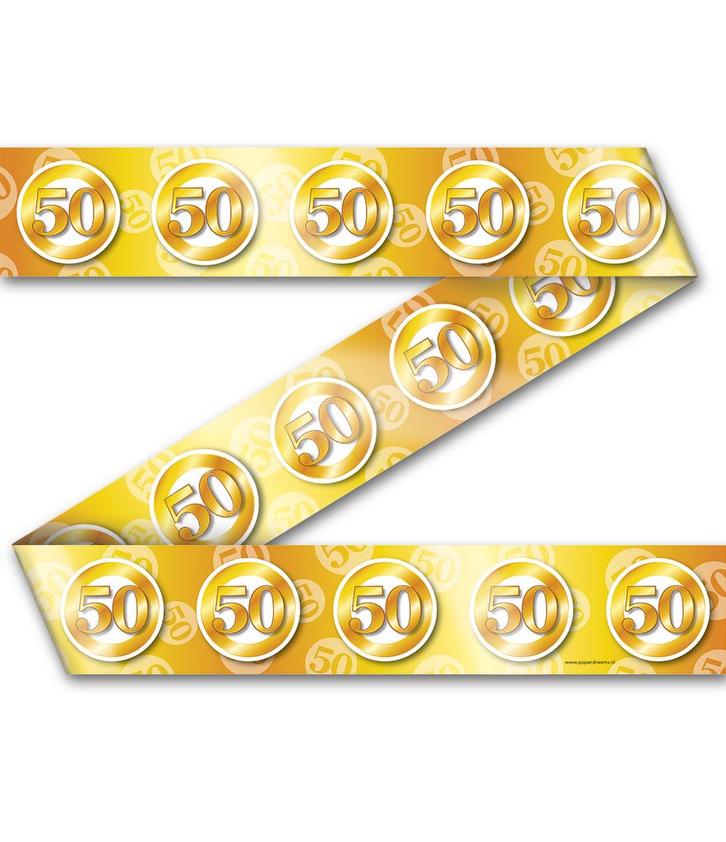 Afzetlint 50 Jaar Getrouwd 12m, Hobby en Vrije tijd, Feestartikelen, Nieuw, Verzenden