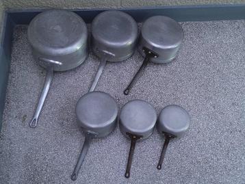 Bourgeat - Kookpan (6) - Aluminium - 6 sets kookpotten -