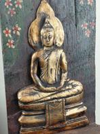 Boeddha altaar van teakhout - met kaarsnis - Statue -