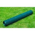 vidaXL Kippengaas 25x1 m met PVC-coating groen, Verzenden, Nieuw
