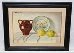 Enric Gol (1957) - Bodegón de cerámica y fruta, Antiek en Kunst