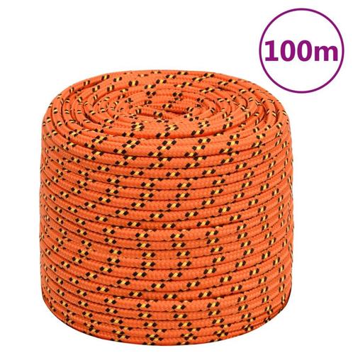 vidaXL Boottouw 8 mm 100 m polypropyleen oranje, Doe-het-zelf en Bouw, IJzerwaren en Bevestigingsmiddelen, Nieuw, Verzenden