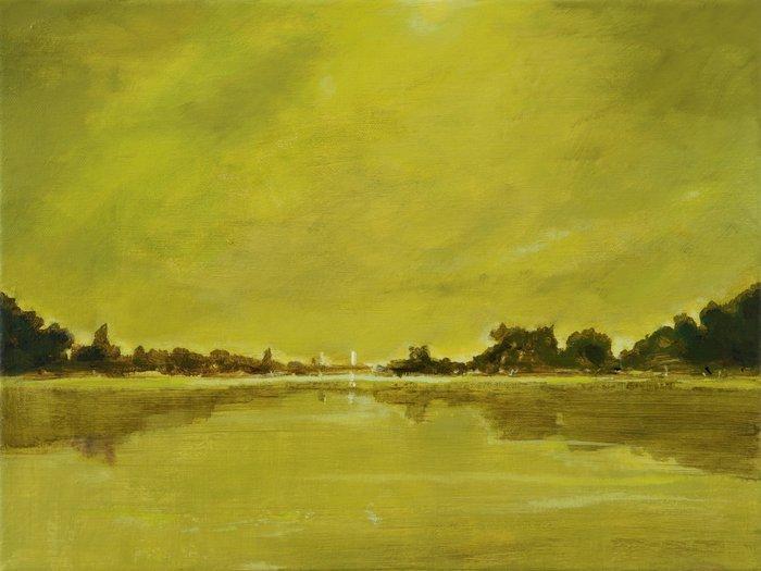 Matthieu van Riel - Dutch Landscape, Antiek en Kunst, Kunst | Schilderijen | Modern