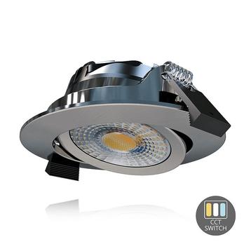 Luxar Slim-Fit LED Inbouwspot IP65 6W CCT Dimbaar Zilver beschikbaar voor biedingen
