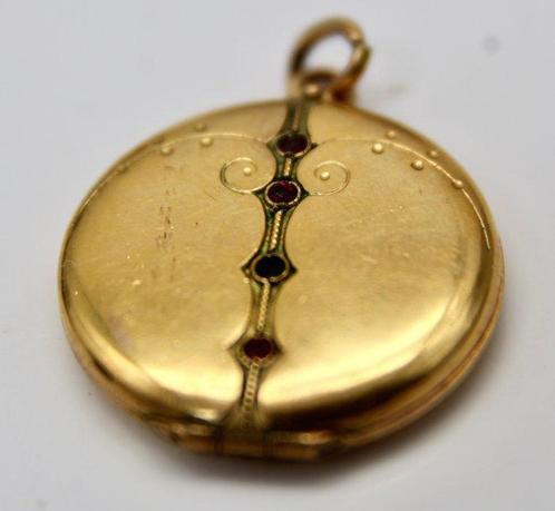 Handmade - Medaillon - 18 karaat Geel goud, Goud gevuld,, Handtassen en Accessoires, Antieke sieraden