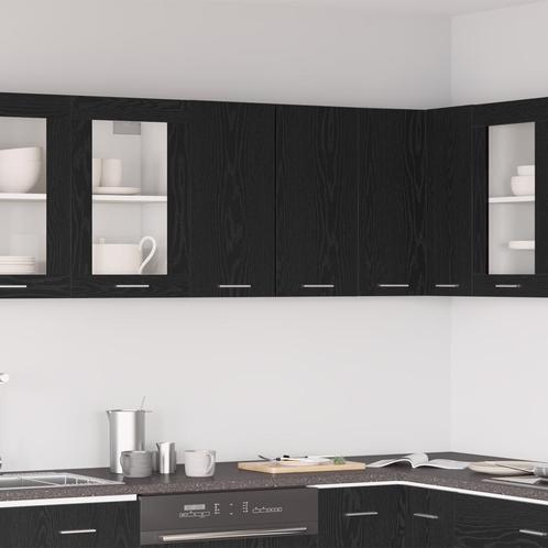 vidaXL Zwart Eiken Hangkast 60 x 31 x 60 cm van Bewerkt Hout, Huis en Inrichting, Kasten | Overige, Nieuw, Verzenden